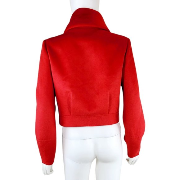 Oscar de la Renta Short Red Wool Jacket - Picture 5 of 8